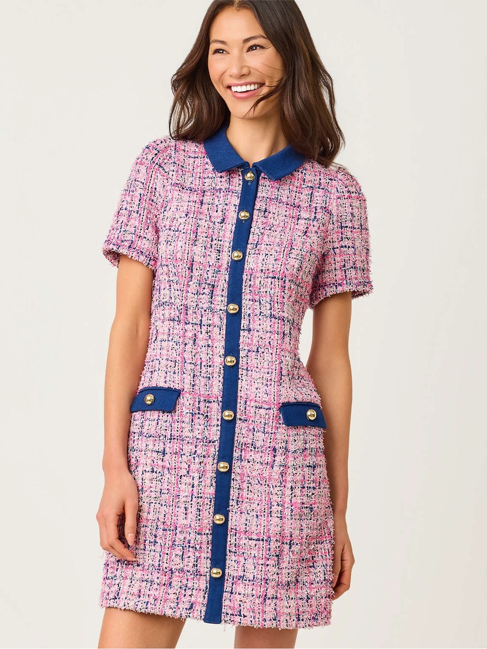 Lilly Pulitzer Aaryn Boucle Shift Dress Women's Size 8 New Short Sleeve Lined